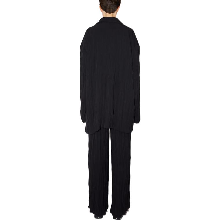 Purchase Acne Studios FW22 Black Satin Double-Breasted Blazer Jacket Unisex C90129-900