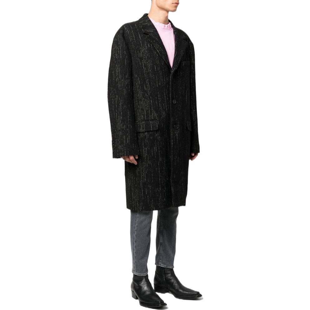 Purchase Acne Studios FW22 Black Single-Breasted Collar Long Sleeve Coat B90646-900