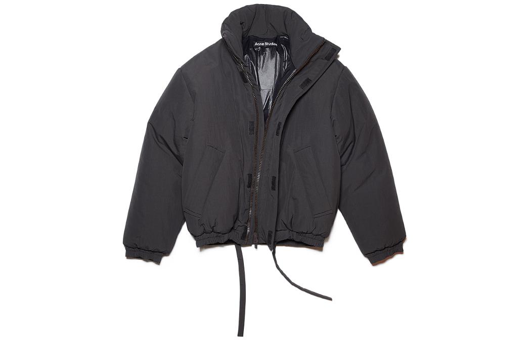 Acne Studios FW22 Black Unisex Zip Velcro Collar Winter Cotton Jacket C90108-900