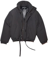 Acne Studios FW22 Black Unisex Zip Velcro Collar Winter Cotton Jacket C90108-900 Acne Studios FW22 Black Unisex Zip Velcro Collar Winter Cotton Jacket C90108-900