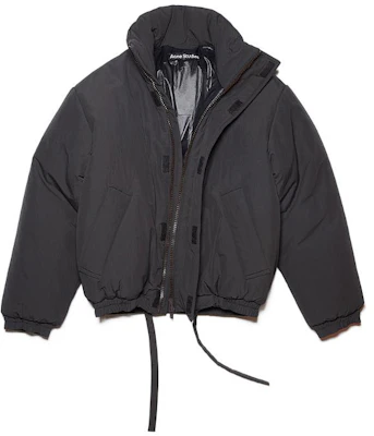 Acne Studios FW22 Black Unisex Zip Velcro Collar Winter Cotton Jacket C90108-900 Buy Acne Studios FW22 Black Unisex Zip Velcro Collar Winter Cotton Jacket C90108-900
