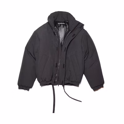Acne Studios FW22 Black Unisex Zip Velcro Collar Winter Cotton Jacket C90108-900