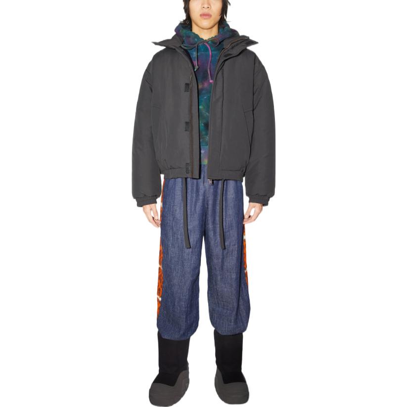 Acne Studios FW22 Black Unisex Zip Velcro Collar Winter Cotton Jacket C90108-900 圖 3