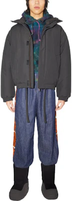 Acne Studios FW22 Black Unisex Zip Velcro Collar Winter Cotton Jacket C90108-900 Lookbook Acne Studios FW22 Black Unisex Zip Velcro Collar Winter Cotton Jacket C90108-900
