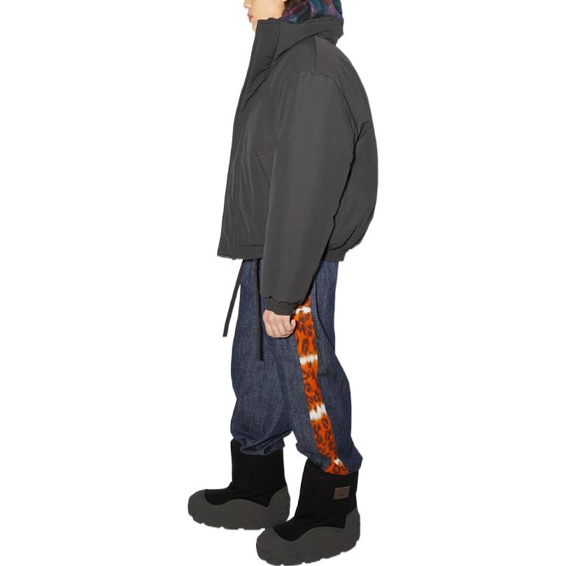 Acne Studios FW22 Black Unisex Zip Velcro Collar Winter Cotton Jacket C90108-900 圖 5