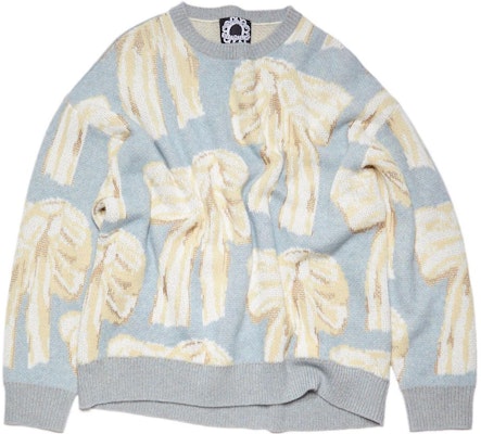 Acne Studios FW22 蝴蝶結提花藍色男士圓領毛衣套頭衫. B60270-CHM Order Acne Studios FW22 蝴蝶結提花藍色男士圓領毛衣套頭衫. B60270-CHM