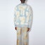 Shop Acne Studios FW22 蝴蝶結提花藍色男士圓領毛衣套頭衫. B60270-CHM