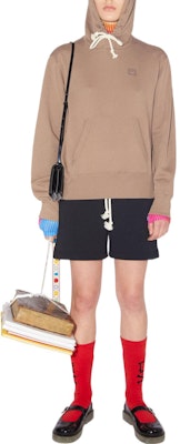 Acne Studios 秋冬22棕色中性纯色徽标贴标卫衣. CI0119-BLG Lookbook Acne Studios 秋冬22棕色中性纯色徽标贴标卫衣. CI0119-BLG