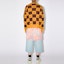 Shop Acne Studios FW22 Check Face Wool Pullover Sweater Unisex Couple Style Orange. C60055-CW7