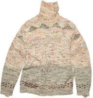 Acne Studios FW22 Curled High Neck Wool Knit Sweater Light Brown B60242-BA5 Acne Studios FW22 Curled High Neck Wool Knit Sweater Light Brown B60242-BA5