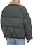 Shop Acne Studios FW22 Down Jacket Solid Stand Collar - Gray Green B90622-AB8