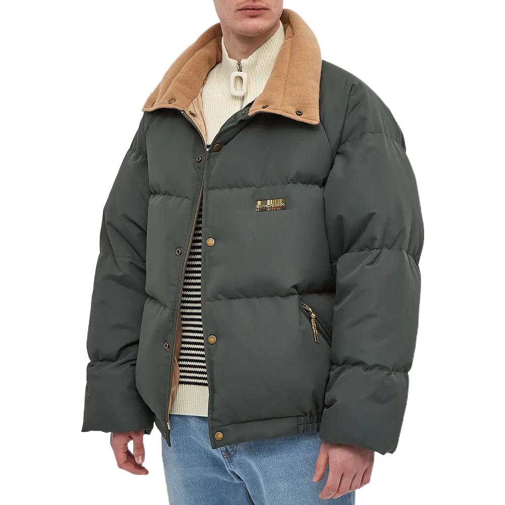 Purchase Acne Studios FW22 Down Jacket Solid Stand Collar - Gray Green B90622-AB8