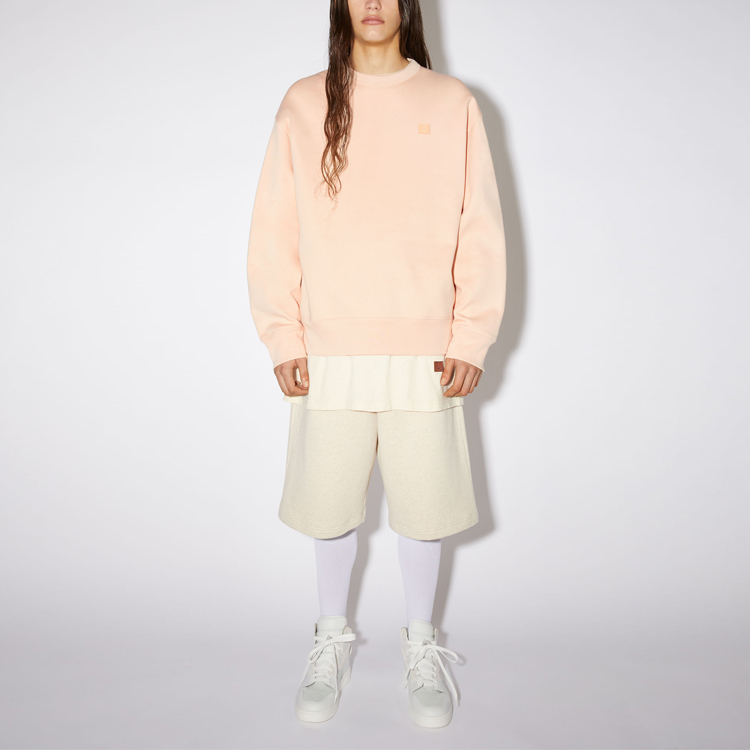 Purchase Acne Studios FW22 Baju Kelawar Logo Besar Unisex Merah Jambu Muda. CI0072-AD5