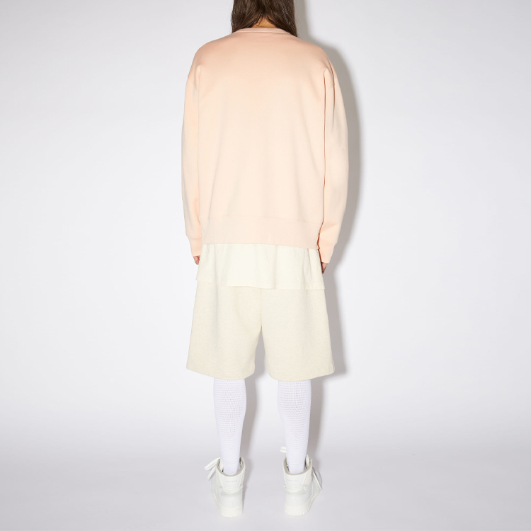 Details for Acne Studios FW22 Baju Kelawar Logo Besar Unisex Merah Jambu Muda. CI0072-AD5