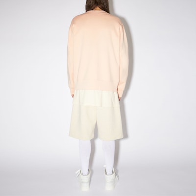 Acne Studios FW22 Face Oversized Logo Crewneck Sweatshirt Unisex Light Pink. CI0072-AD5 Details for Acne Studios FW22 Face Oversized Logo Crewneck Sweatshirt Unisex Light Pink. CI0072-AD5