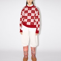 Sweater Crewneck Wool Kotak Acne Studios FW22 Unisex Merah C60055-CW6 Lookbook Sweater Crewneck Wool Kotak Acne Studios FW22 Unisex Merah C60055-CW6