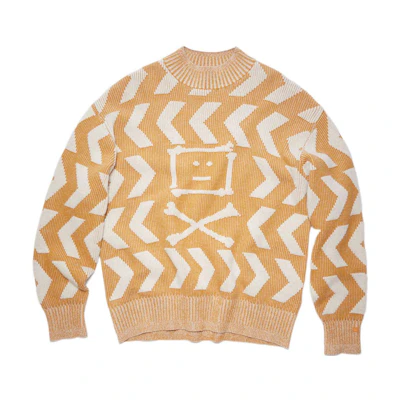 Acne Studios FW22 Face Unisex Orange Wool Knit Pullover Sweater. C60063-DA9