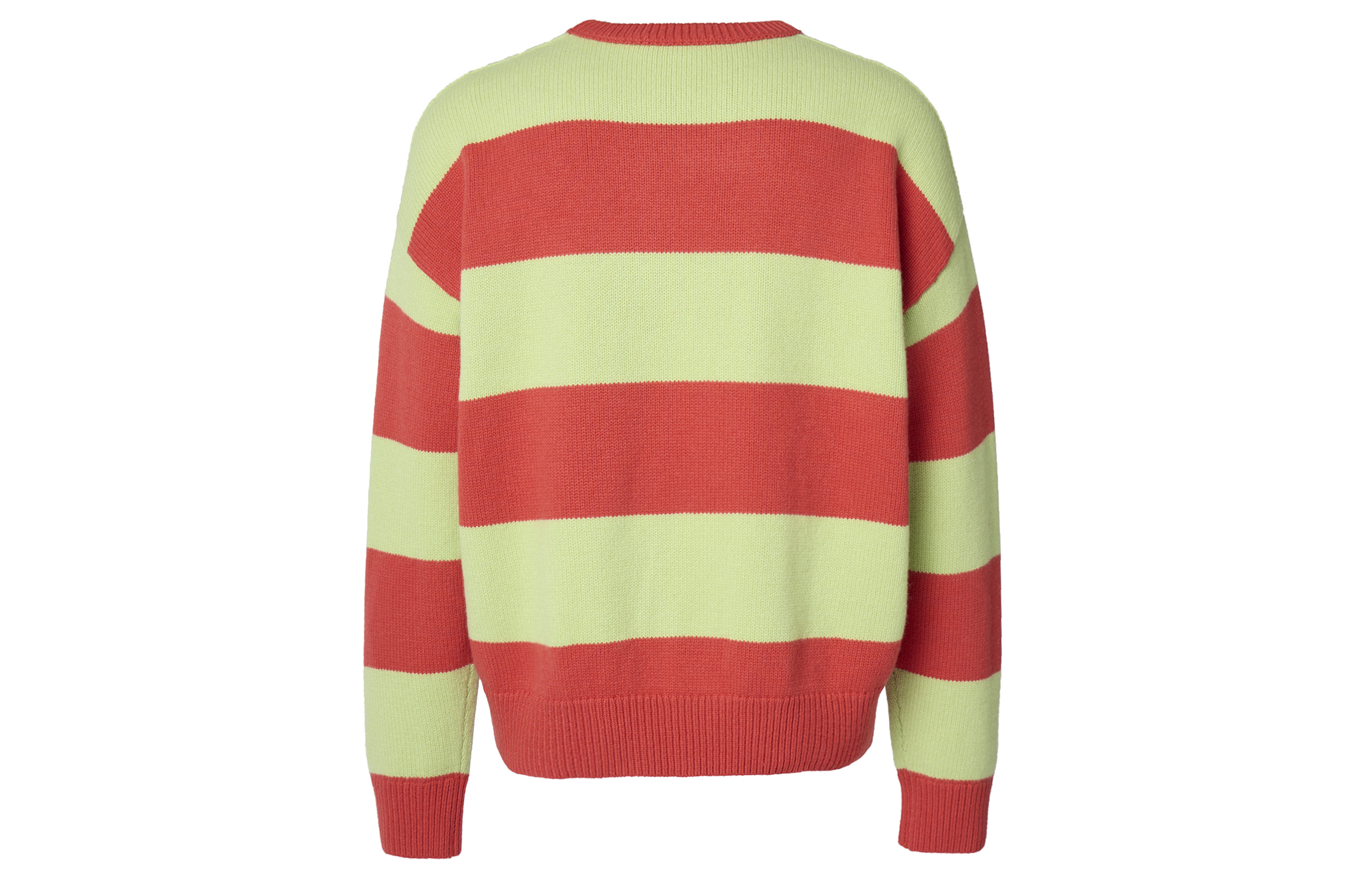 Lookbook Acne Studios FW22 Face Wool Striped Knit Sweater Unisex Light Green C60066-DA5