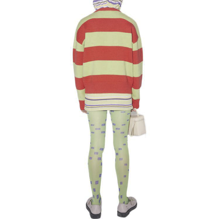 Purchase Acne Studios FW22 Face Wool Striped Knit Sweater Unisex Light Green C60066-DA5
