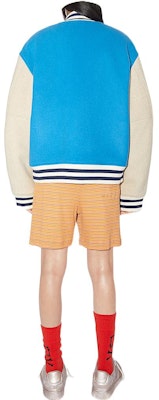 Acne Studios FW22 Gemstone Blue Colorblock Striped Baseball Jacket Unisex. C90118-CS0 Shop Acne Studios FW22 Gemstone Blue Colorblock Striped Baseball Jacket Unisex. C90118-CS0