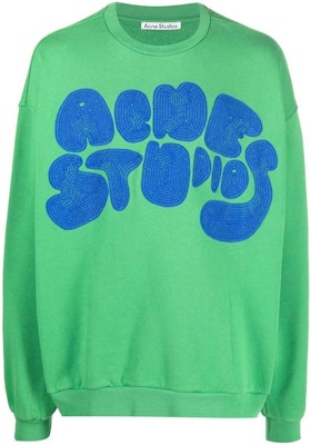 Acne Studios FW22绿色拼接刺绣标志长袖卫衣男款 BI0172-BDM Order Acne Studios FW22绿色拼接刺绣标志长袖卫衣男款 BI0172-BDM