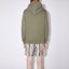 Shop Acne Studios FW22 Green Solid Color Pullover Hoodie BI0140-AA5