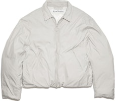 Acne Studios FW22 Grey Puffer Jacket Plain Casual Collared Down Coat B90681-AAD Acne Studios FW22 Grey Puffer Jacket Plain Casual Collared Down Coat B90681-AAD