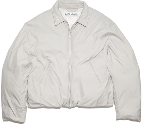 Acne Studios FW22 Grey Puffer Jacket Plain Casual Collared Down Coat B90681-AAD Buy Acne Studios FW22 Grey Puffer Jacket Plain Casual Collared Down Coat B90681-AAD