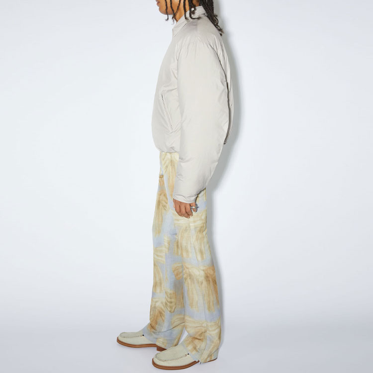 Lookbook Acne Studios FW22 Grey Puffer Jacket Plain Casual Collared Down Coat B90681-AAD