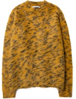 Acne Studios FW22 Leopard Knit Crewneck Sweater Men’s Mustard Yellow B60250-BQT Acne Studios FW22 Leopard Knit Crewneck Sweater Men’s Mustard Yellow B60250-BQT