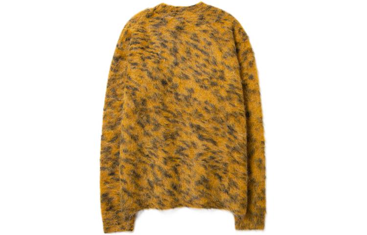 Lookbook Acne Studios FW22 Leopard Knit Crewneck Sweater Men’s Mustard Yellow B60250-BQT