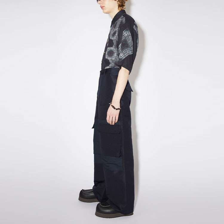 Purchase Acne Studios FW22 Multi-Pocket Relaxed Straight Casual Pants Men Deep Blue BK0488-838