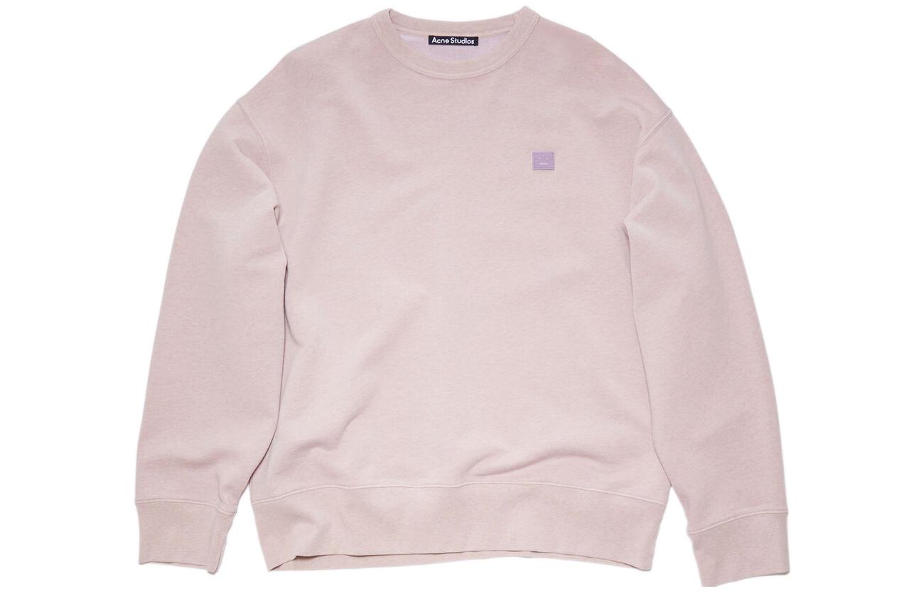 Acne Studios FW22 Purple Unisex Pullover Sweatshirt with Smiley Embroidery. CI0133-DAI