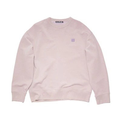 Acne Studios FW22 Purple Unisex Pullover Sweatshirt with Smiley Embroidery. CI0133-DAI