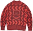 Order Acne Studios FW22 Red Half-Turtleneck Pullover Sweater with Smiley Logo Unisex C60063-DAA