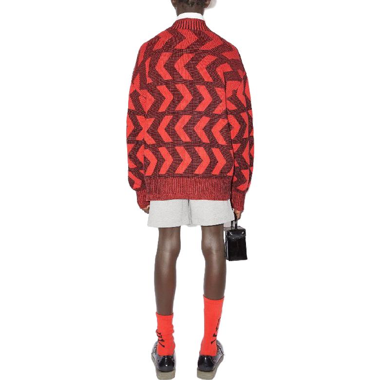 Purchase Acne Studios FW22 Red Half-Turtleneck Pullover Sweater with Smiley Logo Unisex C60063-DAA