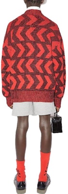 Acne Studios FW22 Red Half-Turtleneck Pullover Sweater with Smiley Logo Unisex C60063-DAA Purchase Acne Studios FW22 Red Half-Turtleneck Pullover Sweater with Smiley Logo Unisex C60063-DAA