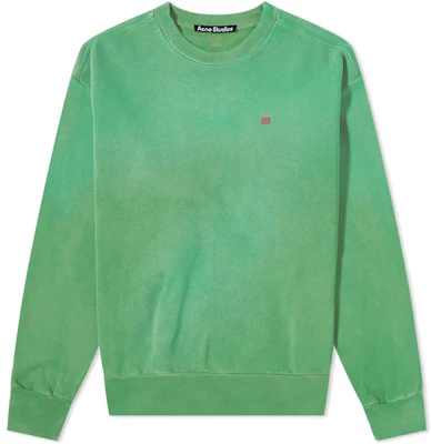 Acne Studios FW22 Ribbed Pullover Sweatshirt Green Unisex Embroidered Design CI0081-CA4 Buy Acne Studios FW22 Ribbed Pullover Sweatshirt Green Unisex Embroidered Design CI0081-CA4