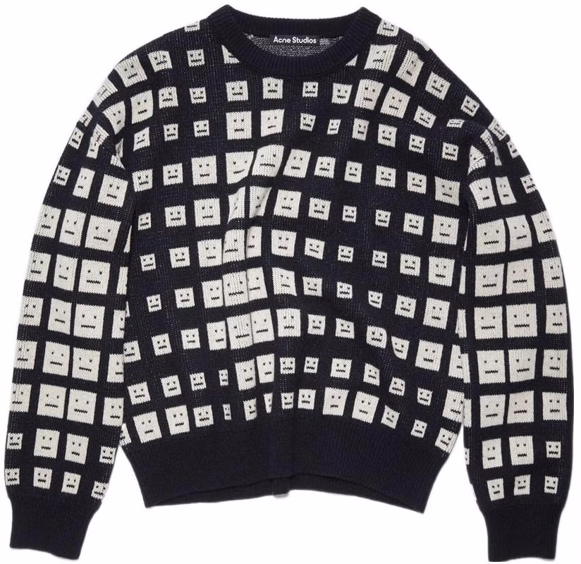 acne-studios-fw-22-smiley-checkered-knit-sweater-unisex-black-c60060-900