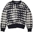 Order Acne Studios FW22 Smiley Checkered Knit Sweater Unisex Black. C60060-900