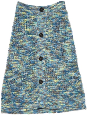 Acne Studios FW22 Solid Blue Knit Midi Skirt with Single Button Closure AF0281-ALD Order Acne Studios FW22 Solid Blue Knit Midi Skirt with Single Button Closure AF0281-ALD