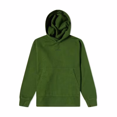 Acne Studios FW22 Solid Color Logo Embroidered Hoodie Men’s Green BI0139-AAZ