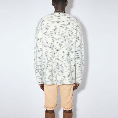 Acne Studios FW22 雜點馬海毛單排扣開襟衫 灰白色. B60256-AEG Shop Acne Studios FW22 雜點馬海毛單排扣開襟衫 灰白色. B60256-AEG