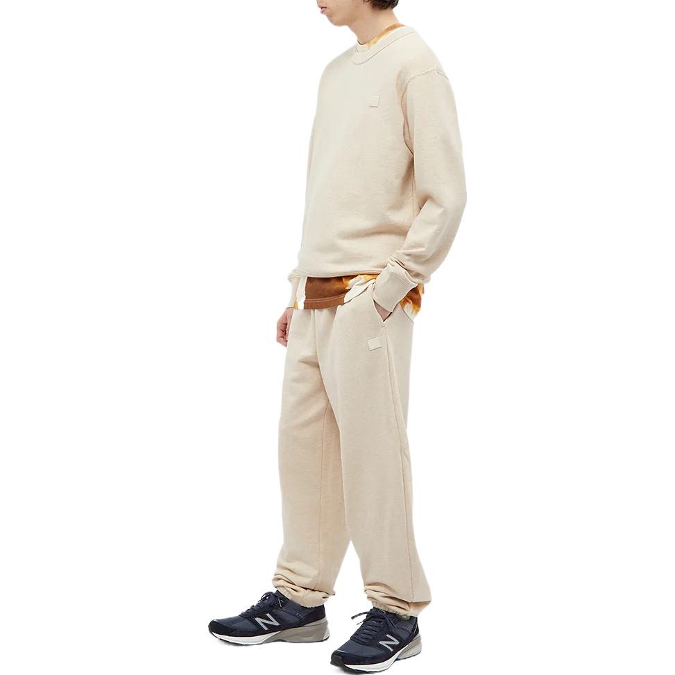 Lookbook Acne Studios FW22 Unisex Beige Logo Celana Sweatpants Kasual. CK0038-633