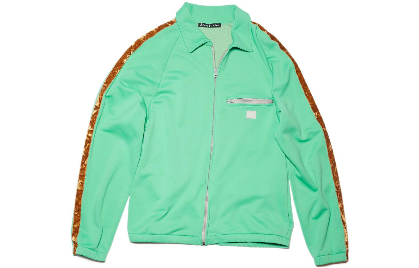 Acne Studios FW22 Unisex Green Zip-Up Collar Sweatshirt Jacket CI0109-ABA