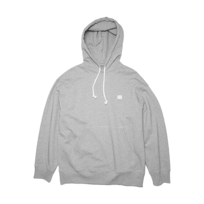 Acne Studios FW22 Unisex Grey Face Cotton Crewneck Hoodie Sweatshirt. CI0079