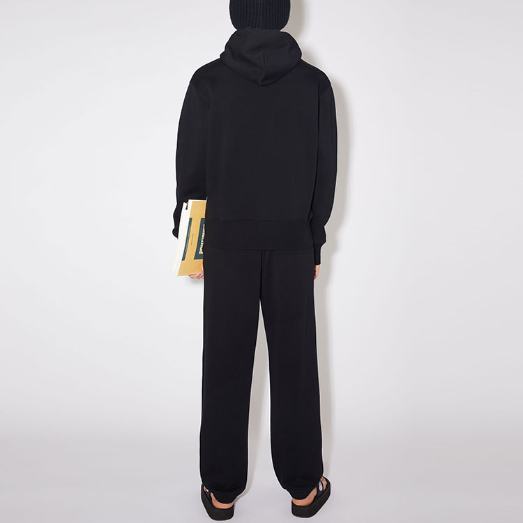 Shop Acne Studios FW22 男女款笑臉Logo連帽上衣 黑色 CI0119-900