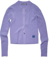 Acne Studios FW22 Unisex Solid Ribbed Collar Sweater Purple. C60064-BRG Acne Studios FW22 Unisex Solid Ribbed Collar Sweater Purple. C60064-BRG