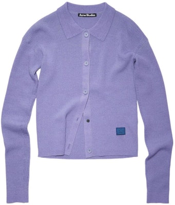 아크네 스튜디오 FW22 유니섹스 퍼플 솔리드 립 칼라 스웨터. C60064-BRG Buy 아크네 스튜디오 FW22 유니섹스 퍼플 솔리드 립 칼라 스웨터. C60064-BRG