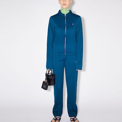 アクネ ステュディオズ FW22 ユニセックス ソリッド ジップアップ スウェットシャツ ディープブルー CI0118-BPA Purchase アクネ ステュディオズ FW22 ユニセックス ソリッド ジップアップ スウェットシャツ ディープブルー CI0118-BPA